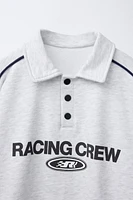 SWEAT POLO À INSCRIPTION