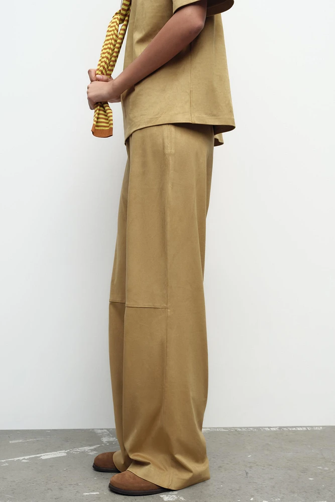 FAUX SUEDE PANTS