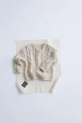 TIMELESZ - WOOL BLEND CABLE-KNIT SWEATER