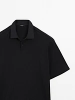 Short sleeve cotton polo shirt