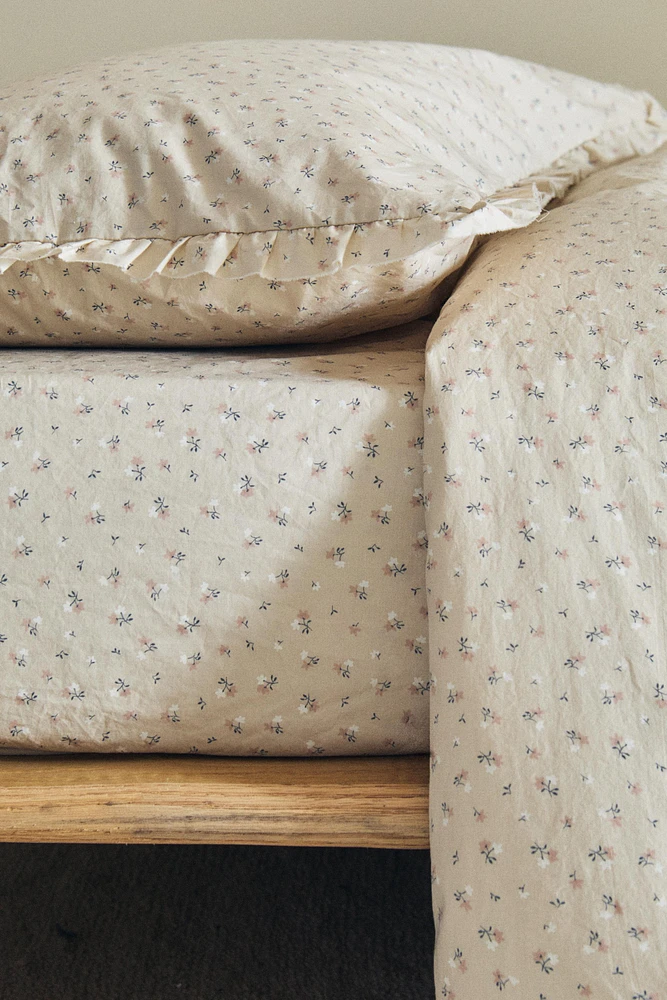 DRAP-HOUSSE ENFANT IMPRIMÉ FLEUR