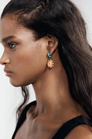 LOT DE BOUCLES D'OREILLES BLEU MARINE
