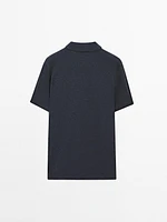 Polo manches courtes coton chiné