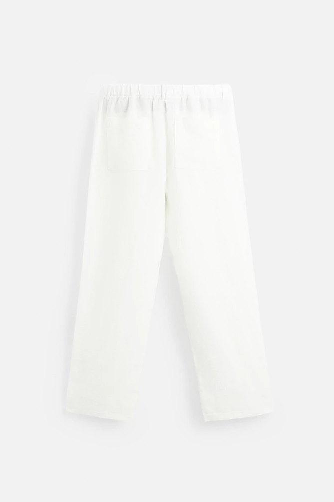 PANTALON RELAXED FIT 100 % LIN