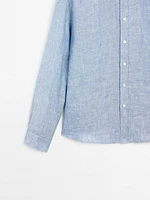 Chemise oxford regular fit 100 % lin