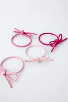 FOUR-PACK OF BOW HAIR TIES