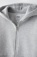 HOODED SWEATSHIRT WITH ZIP