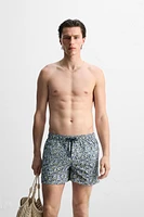 MAILLOT DE BAIN COURT À IMPRIMÉ FLORAL