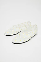 FLORAL MESH BALLET FLATS