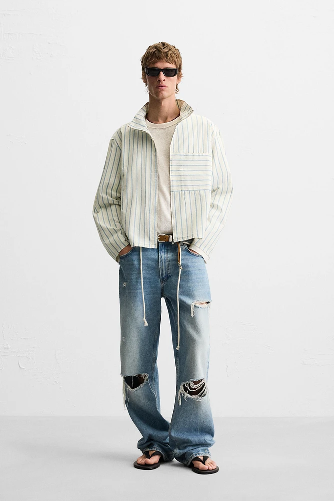 CHEMISE BOXY FIT À RAYURES