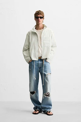 CHEMISE BOXY FIT À RAYURES