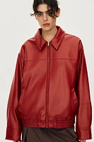 BLOUSON AVIATEUR EN MATIÈRE SYNTHÉTIQUE