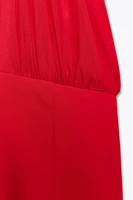 TOP HALTER EN MATIÈRES VARIÉES