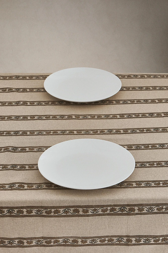 FLORAL PRINT TABLECLOTH WITH BORDERS