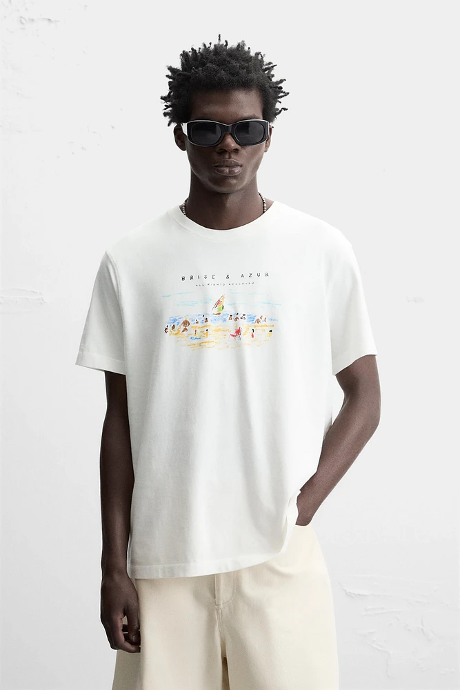 CONTRAST PRINT T-SHIRT