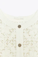 CROCHET BUTTON JACKET