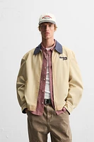 WASHED EMBROIDERED JACKET