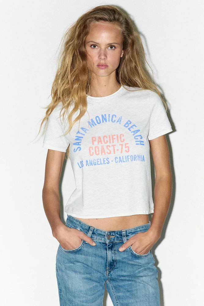 DOUBLE TEXT EFFECT T-SHIRT