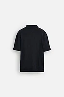 TEXTURED KNIT POLO SHIRT