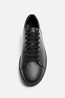 LEATHER LACE-UP SNEAKERS