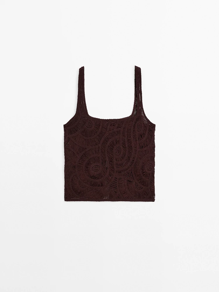 Top en maille crochetée