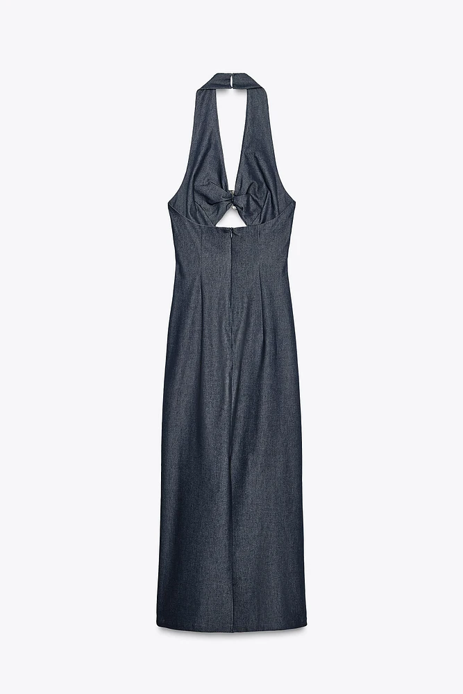 ROBE MI-LONGUE HALTE AJOURÉE