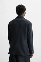 REGULAR FIT TEXTURED BLAZER