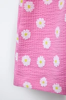 TEXTURED PRINT DRESS