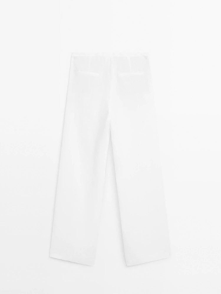 Pantalon de tailleur 100 % lin