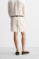 BERMUDA REGULAR FIT LIN - COTON ÉDITION LIMITÉE