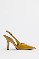 PATENT SLINGBACK HIGH HEELS