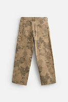 ABSTRACT PRINT CARPENTER PANTS