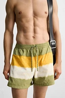 TIE DYE PRINT MID-LENGTH SWIMSUIT