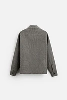 TEXTURED WEAVE OVERSHIRT