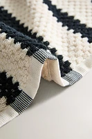 SERVIETTE DE BAIN JACQUARD GÉOMÉTRIQUE
