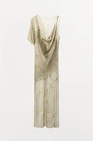 ROBE CAPE IMPRIMÉE FLEURS