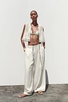 PANTALON LARGE À PINCES