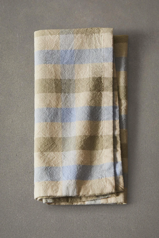 PLAID DYED THREAD NAPKINS (SET OF 2)