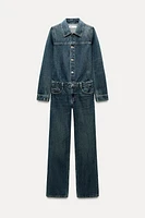 STRAIGHT TRF DENIM JUMPSUIT