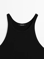 100% cotton halter top