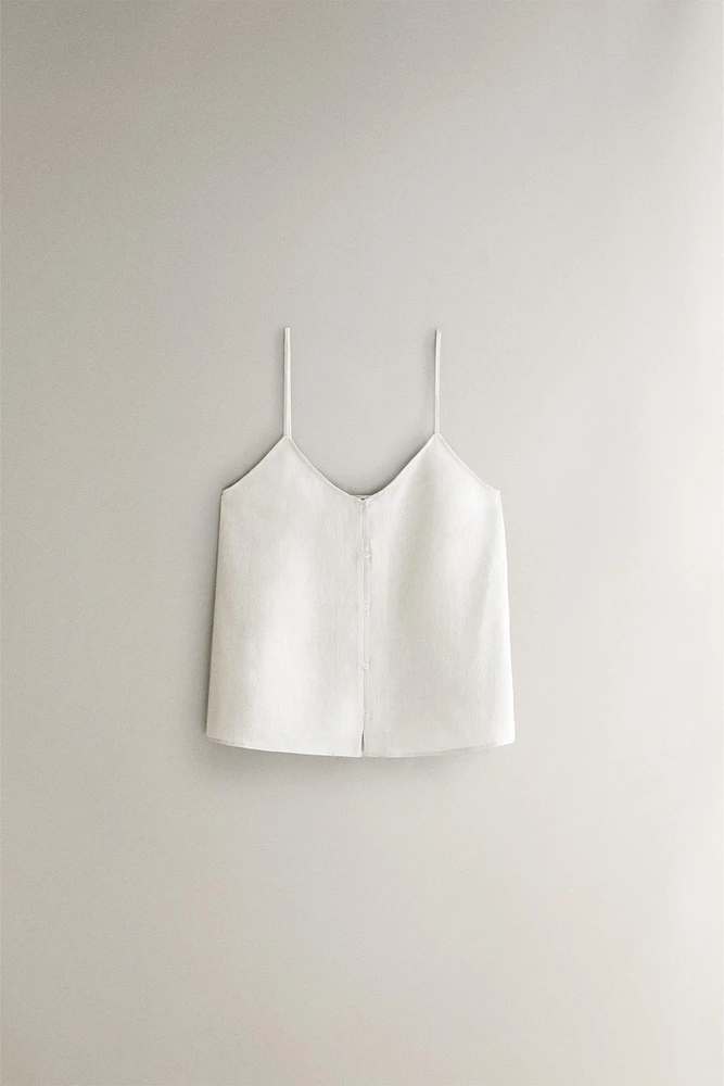 LINEN TOP WITH BUTTONS