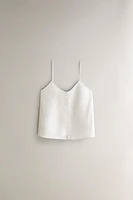 LINEN TOP WITH BUTTONS