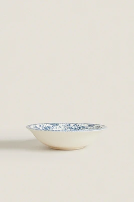 FLORAL EARTHENWARE BOWL