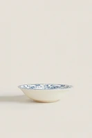 FLORAL EARTHENWARE BOWL