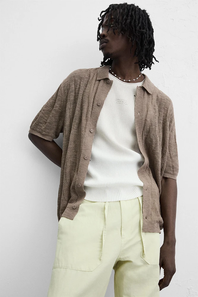 CHEMISE EN MAILLE STRUCTURÉE