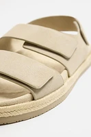 DOUBLE STRAP LEATHER SANDALS
