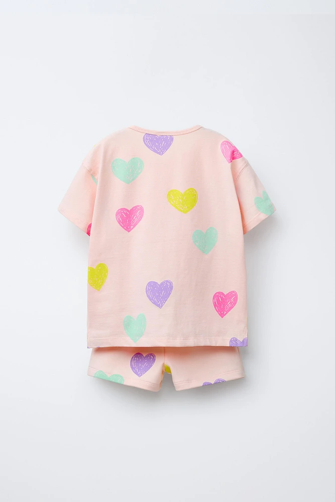 ENSEMBLE T-SHIRT ET SHORT À IMPRIMÉ