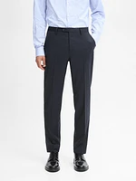 Plain wool suit pants