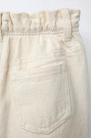 PANTALON EN SERGE PAPERBAG