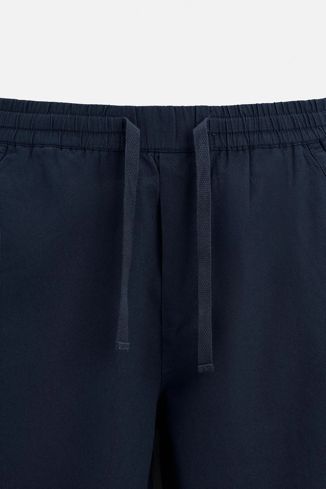 RELAXED FIT COTTON LINEN PANTS